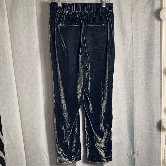 Ann Taylor Women’s Velvet Pants Pull-on Dark Grey Cozy Fall Fashion Small Style - Picture 2 of 7
